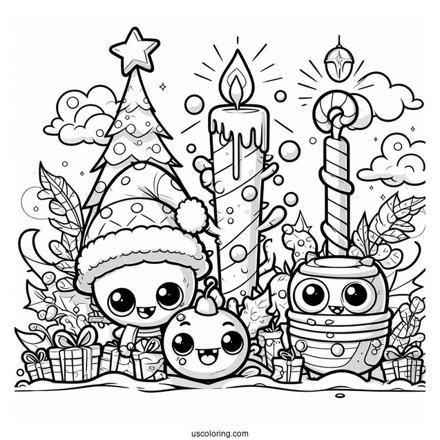 Christmas Themed Plants Vs Zombies Coloring Sheet