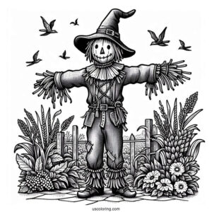 Wizard Of Oz Scarecrow Coloring Page