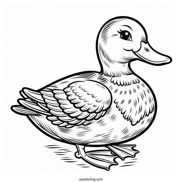Mallard Duck Coloring Page