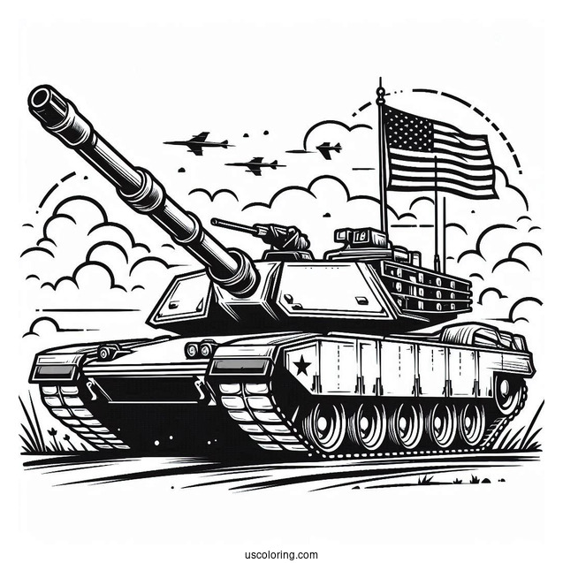 Accurate Coloring Page of Cougar 13 Tank