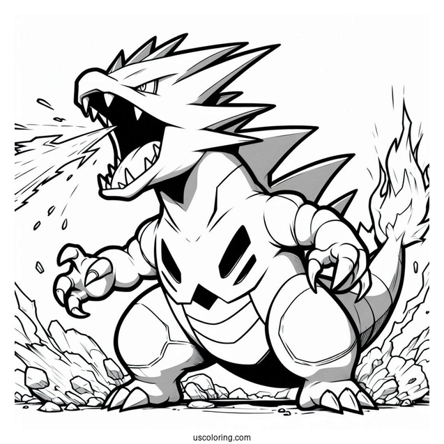 Tyranitar Roaring At Enemy