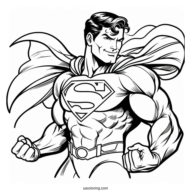 Simple Outline Of Superman To Color(1)