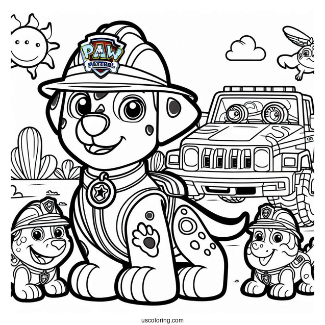 Paw Patrol Dino Rescue Coloring Page