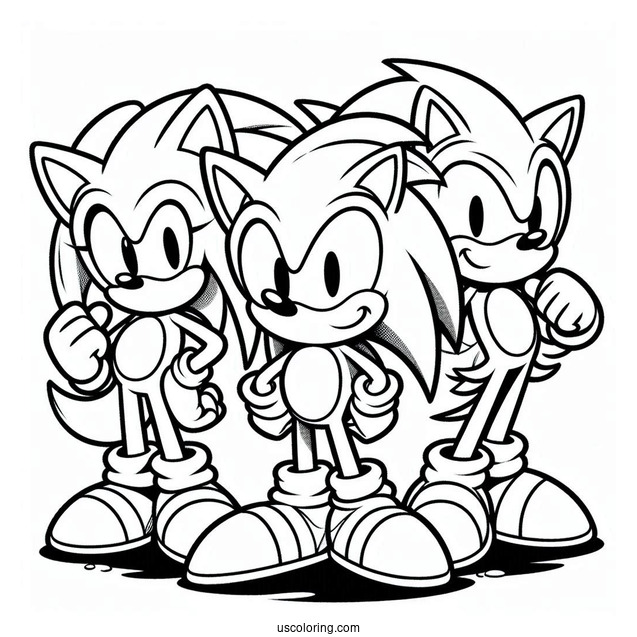 Sonic And Friends Coloring Page(1)