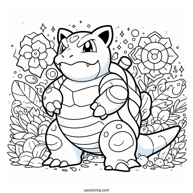 Coloring Sheet Of Blastoise