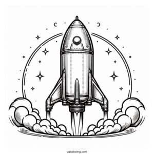 SpaceX Dragon Capsule Coloring Page