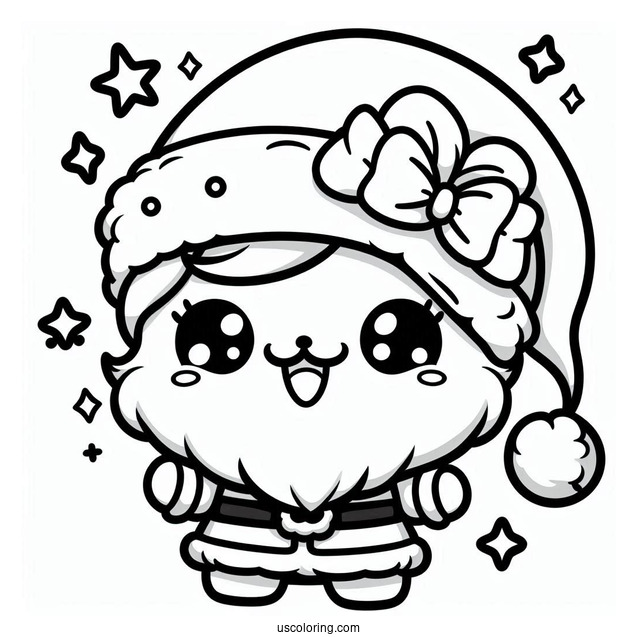 Super Cute Kawaii Santa Claus