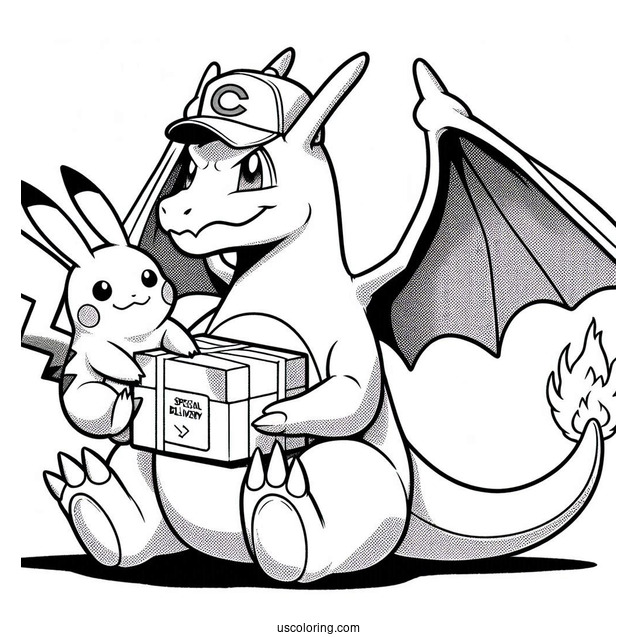 Special Delivery Charizard With Pikachu