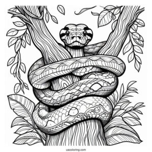 Large Python Hiding In Tree