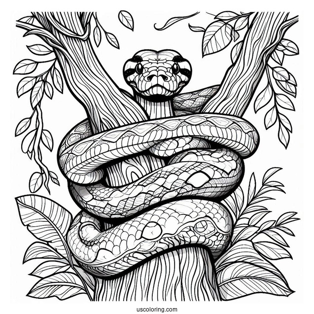 Large Python Hiding In Tree