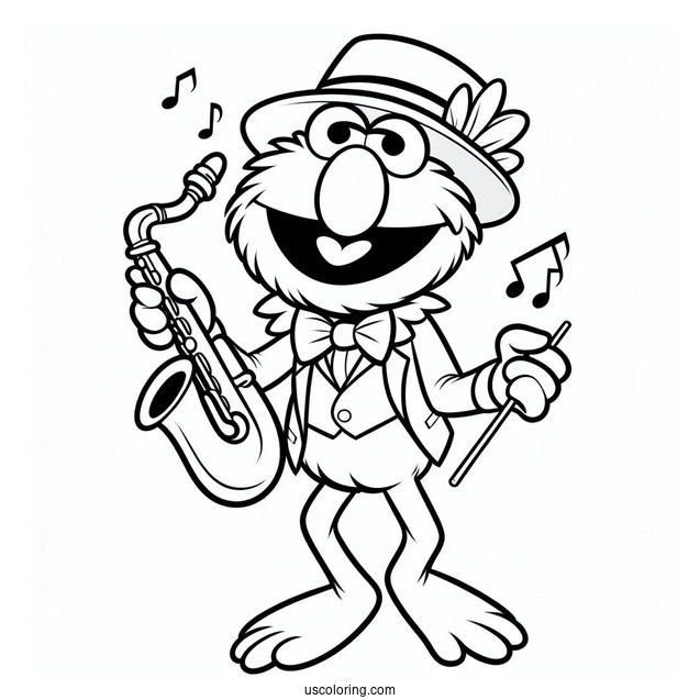 Muppets Coloring Page Of Easy Groover For Preschoolers