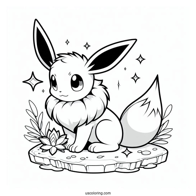 Glaceon Eevee On Ice To Color