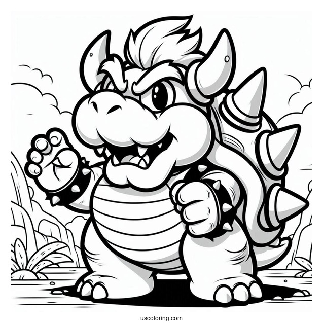 Giga Bowser Coloring Sheet