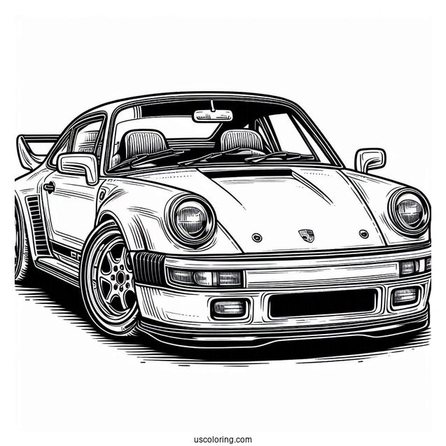 Porsche Coloring Page 930 Turbo