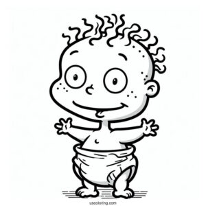 Rugrats Coloring Page Of Baby Dil Pickles Rugrats For Kids