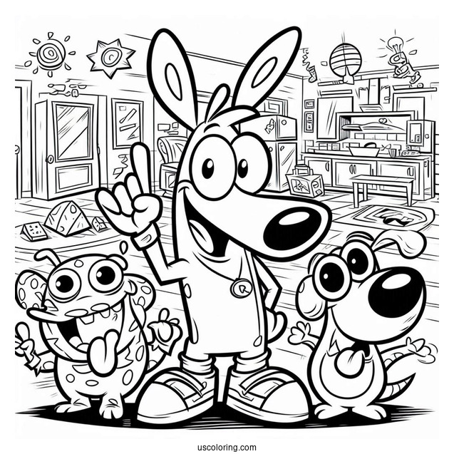Nickelodeon Coloring Page Of Rocko s Modern Life