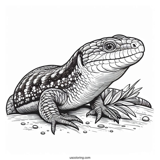 Shingleback Lizard Coloring Page