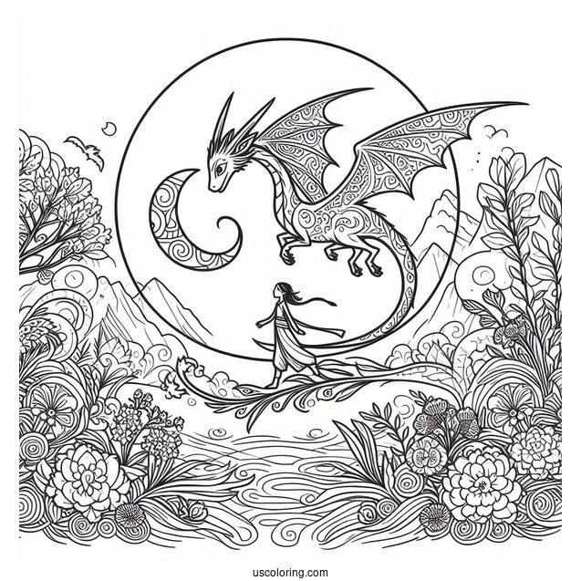 Raya And The Last Dragon Coloring Page Of Simple Outline Namaari