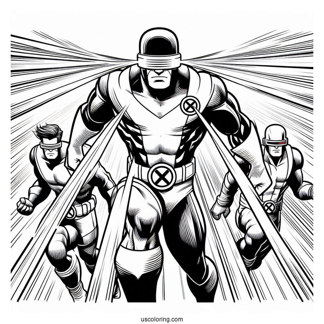 X-Men Cyclops Emitting Beams