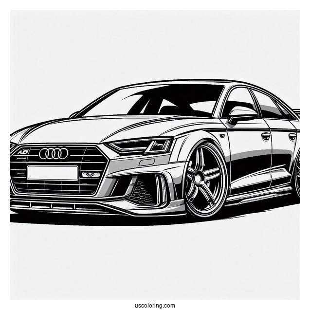 Audi A5 Sports Car Coloring Page