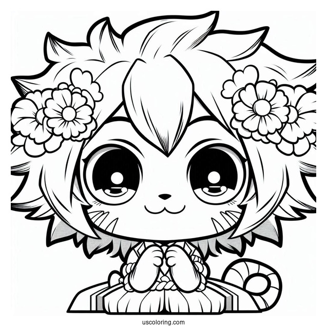 Madagascar Coloring Page Of Kawaii Eri