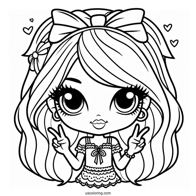 Kawaii Bratz Cloe Coloring In For Preschoolers