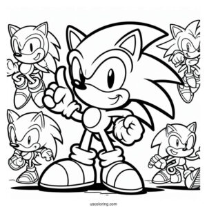 Sonic And Friends Coloring Page