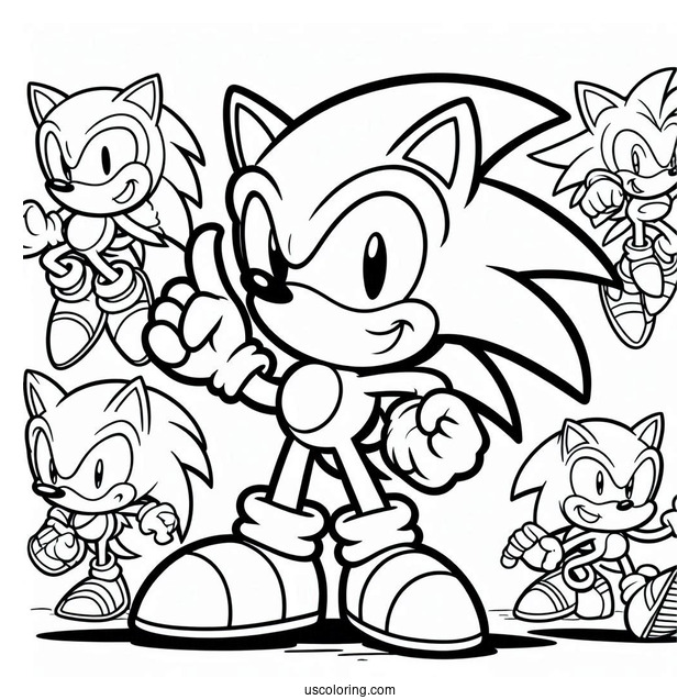 Sonic And Friends Coloring Page