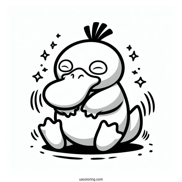 Psyduck Coloring Page Tripping Headbutt Pokemon Card