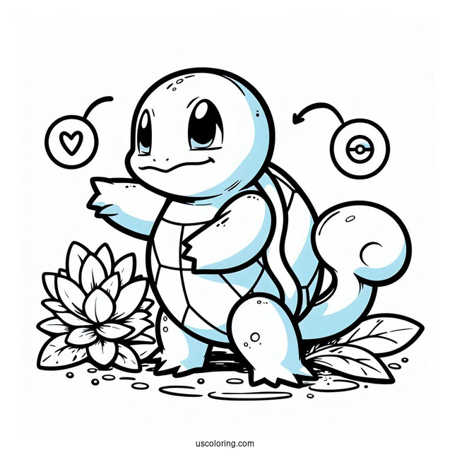 Squirtle Coloring Page Of Evolution To Wartortle And Blastoise