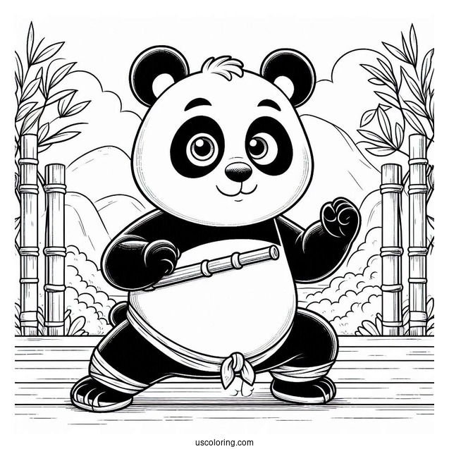 Kung Fu Panda Coloring Sheet For Kids