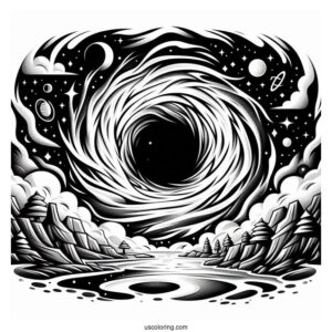 Black Hole Roblox Coloring Page