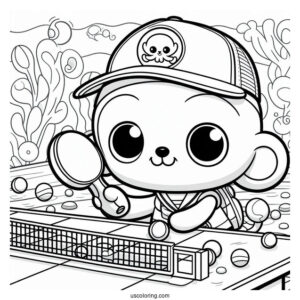 Octonauts Coloring Page Of Shellington Playing Table Tennis