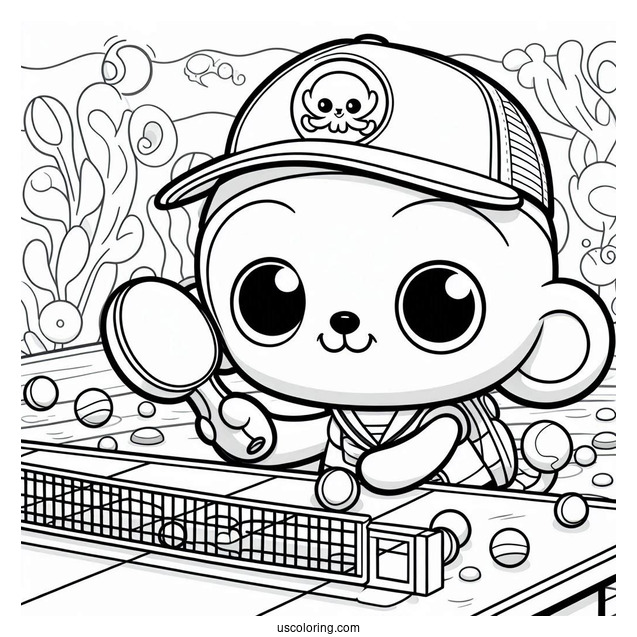 Octonauts Coloring Page Of Shellington Playing Table Tennis