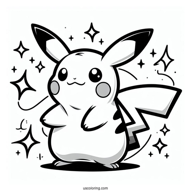 Raichu Outline Coloring In