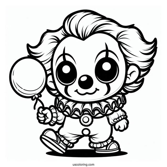 Creepy Chibi Clown for Kids