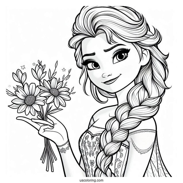 Anna And Elsa To Color For Kids