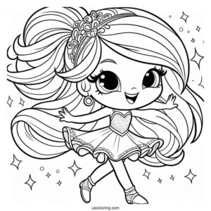 Shimmer And Shine Coloring Page Of Smiling And Dancing For Preschoolers