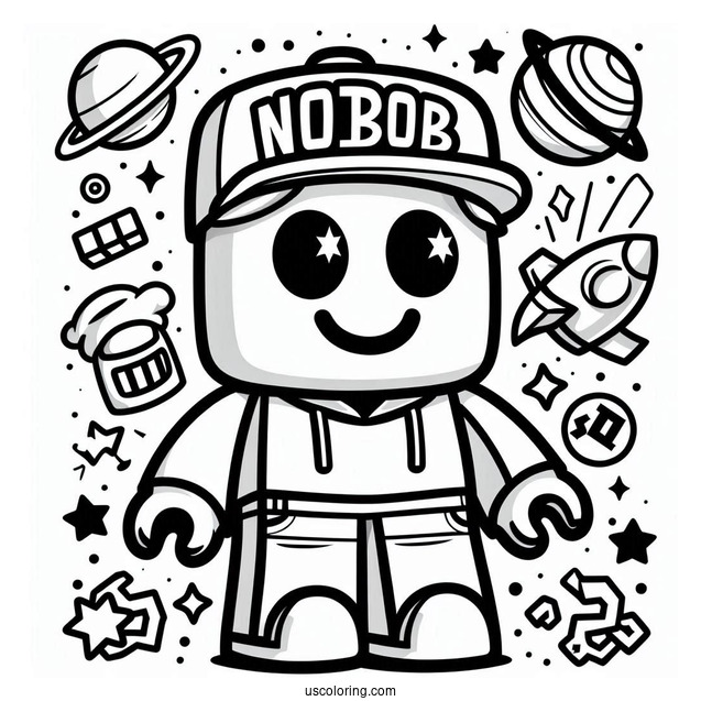 Mega Noob Coloring Page