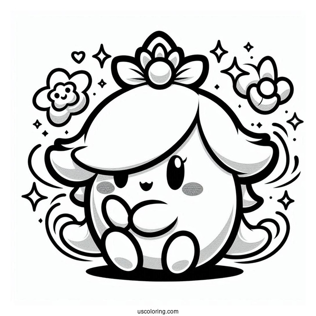 Kawaii Rosalina Coloring Page With Luma For Kids
