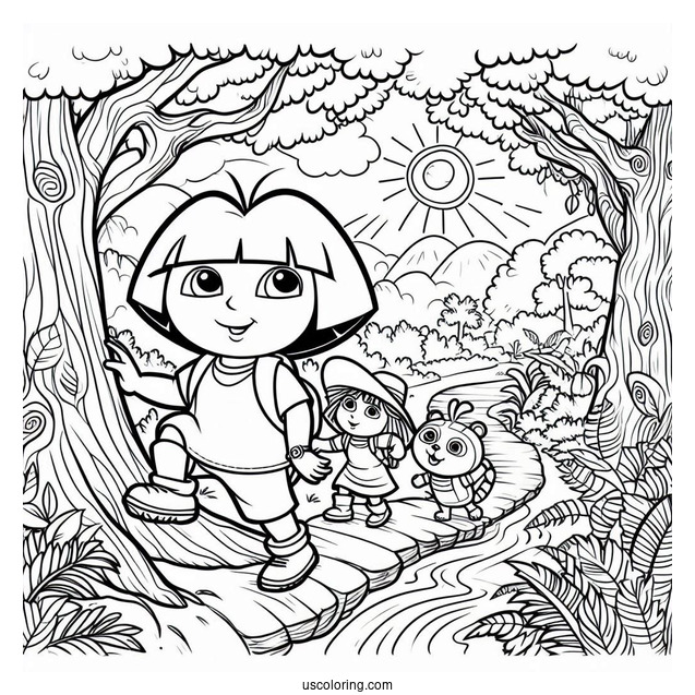 Dora And Friends Exploring In The Forrest