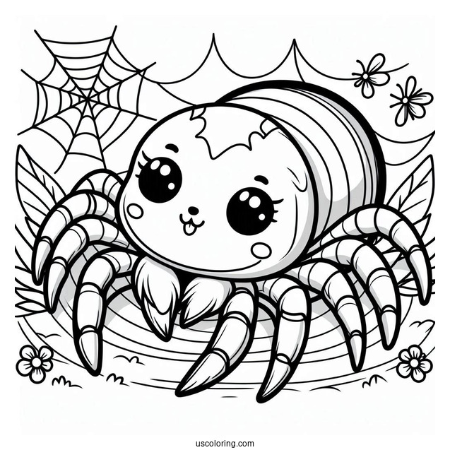 Cute Cartoon Coloring Sheet For Kids