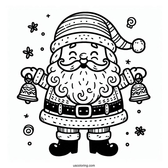 Ho Ho Ho Santa Coloring Page For Kids