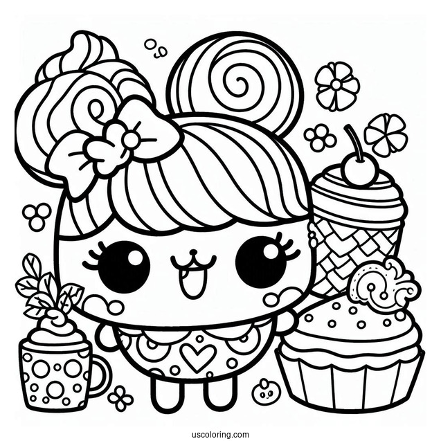Simple Peppa-Mint Shopkins Coloring Sheet