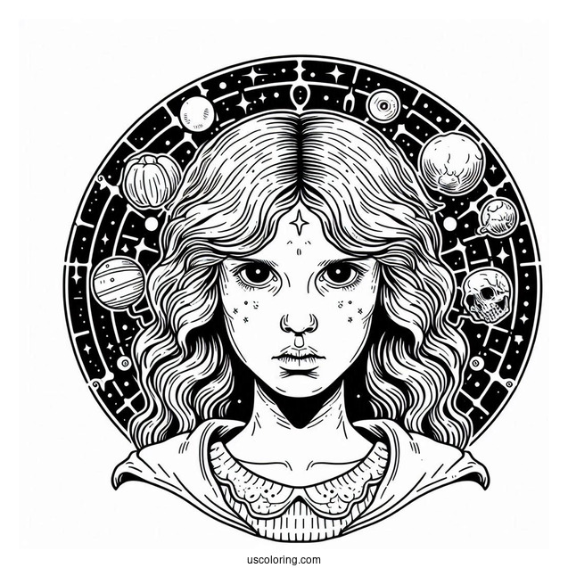 Coloring Page Of Vecna From Stranger Things