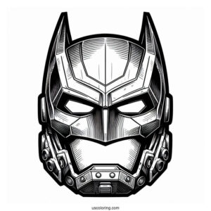 Closeup Of Lego Batman Mask Coloring