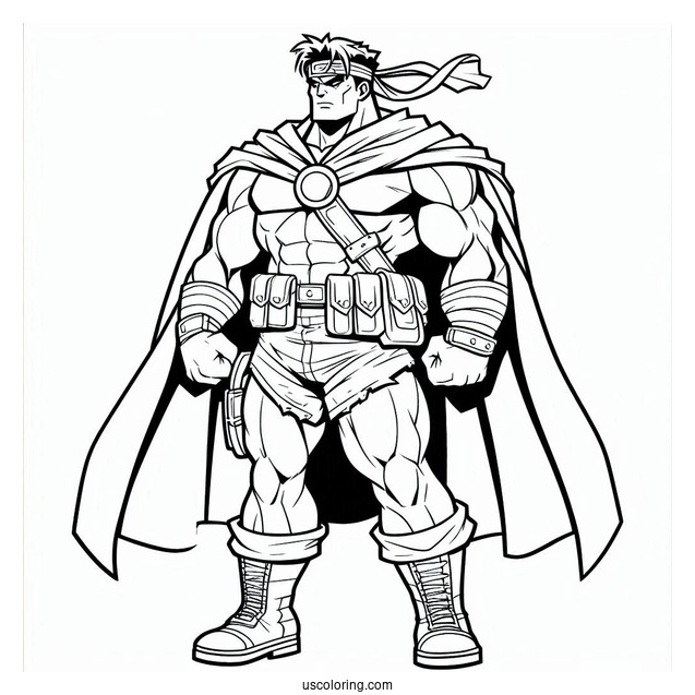 Powerful Hulk Coloring Page Standing Behind Charizard