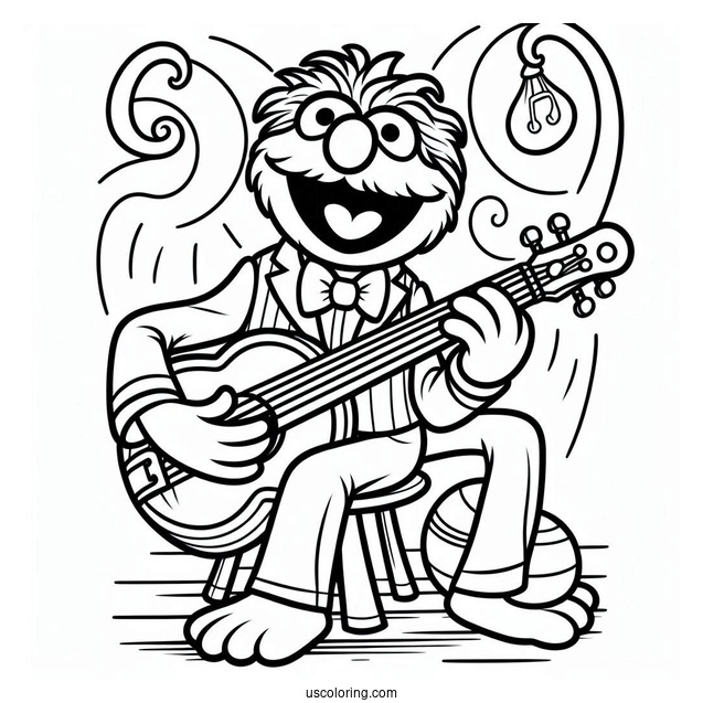 Muppets Coloring Page Of Easy Groover For Preschoolers