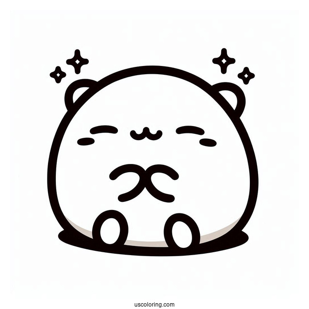 Sumikko Gurashi Coloring Page Of Tokage Outline For Preschoolers