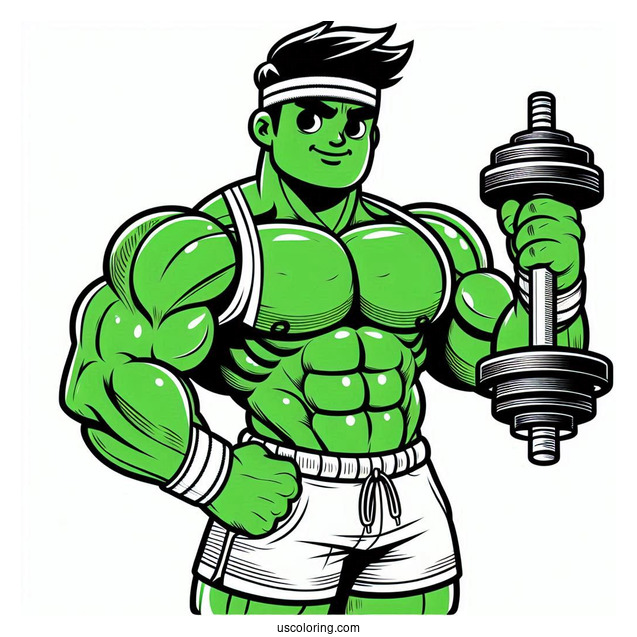 Easy Hulk Coloring Page For Kids